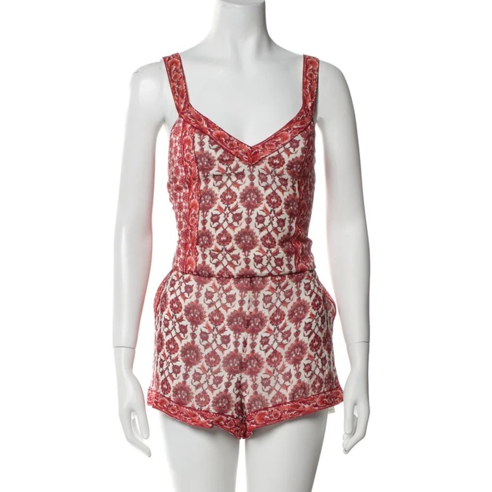 Join Silk Floral Patterned Silk Romper